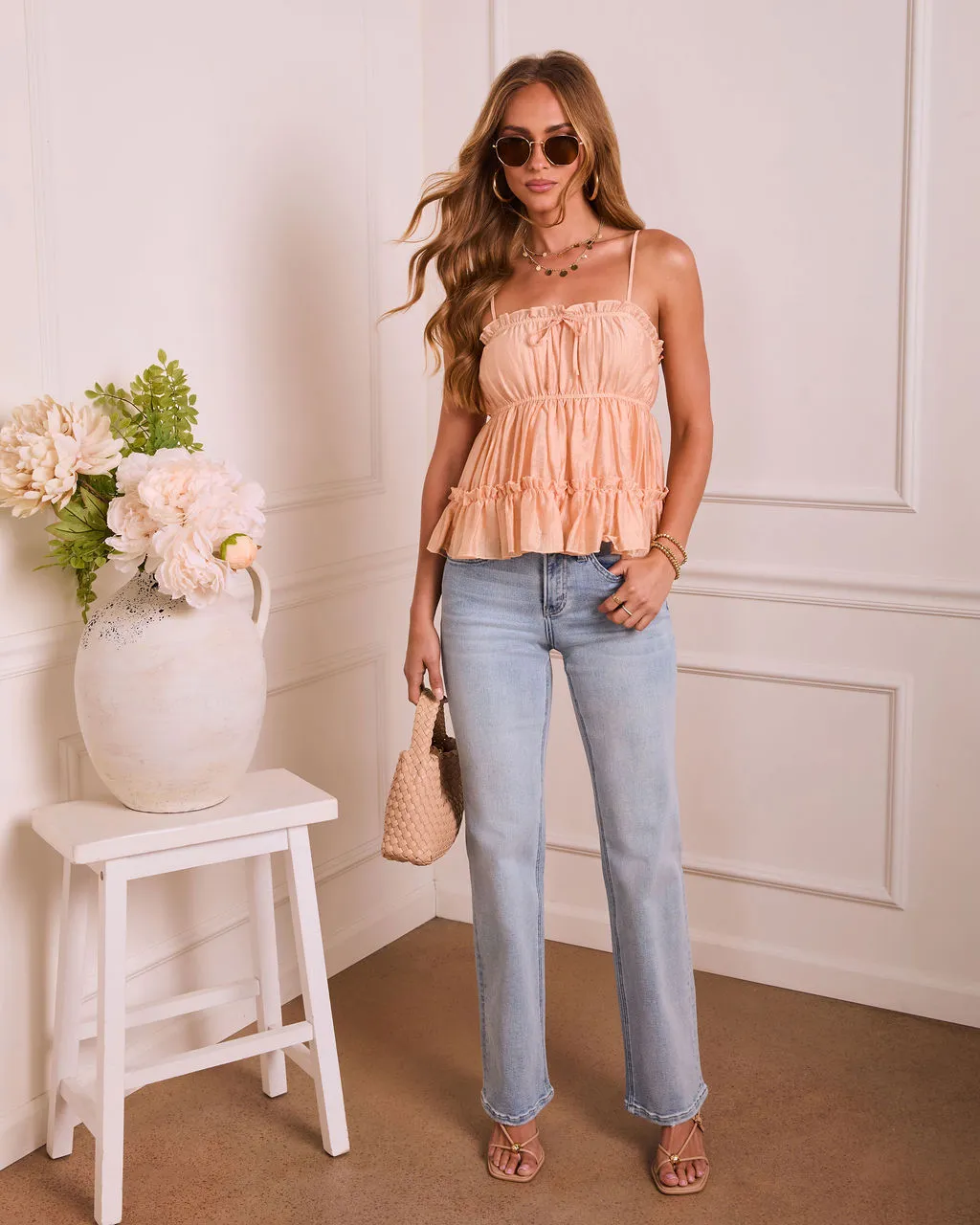 Soft Daylight Pleated Linen Top sold by Vici product image thumbnail 2