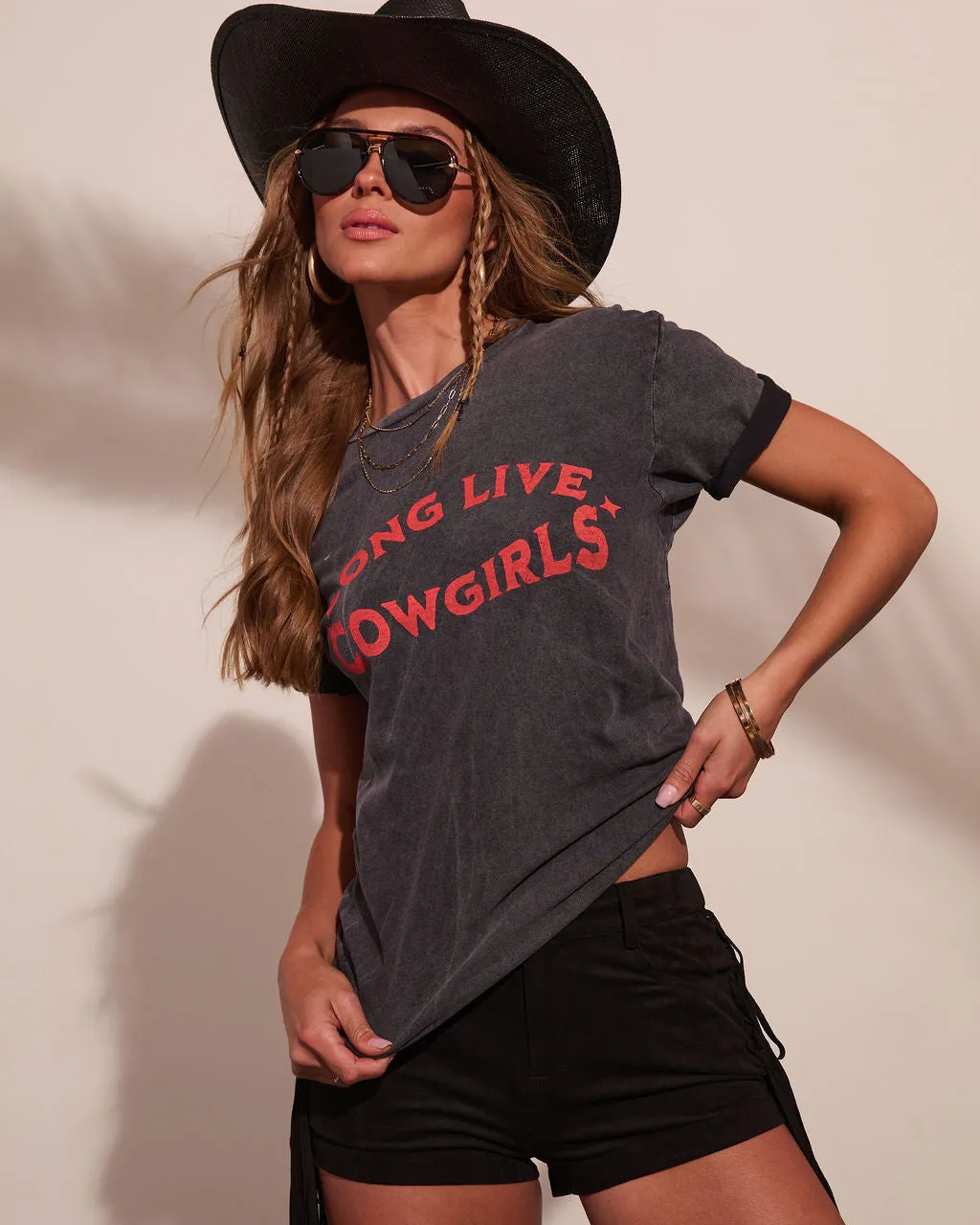 Long Live Cowgirls Short Sleeve Graphic Tee sold by Vici product image thumbnail 5