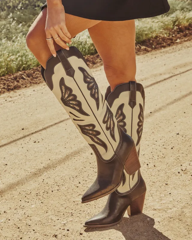 Flutter Daze Butterfly Design Western Boots made by Vici