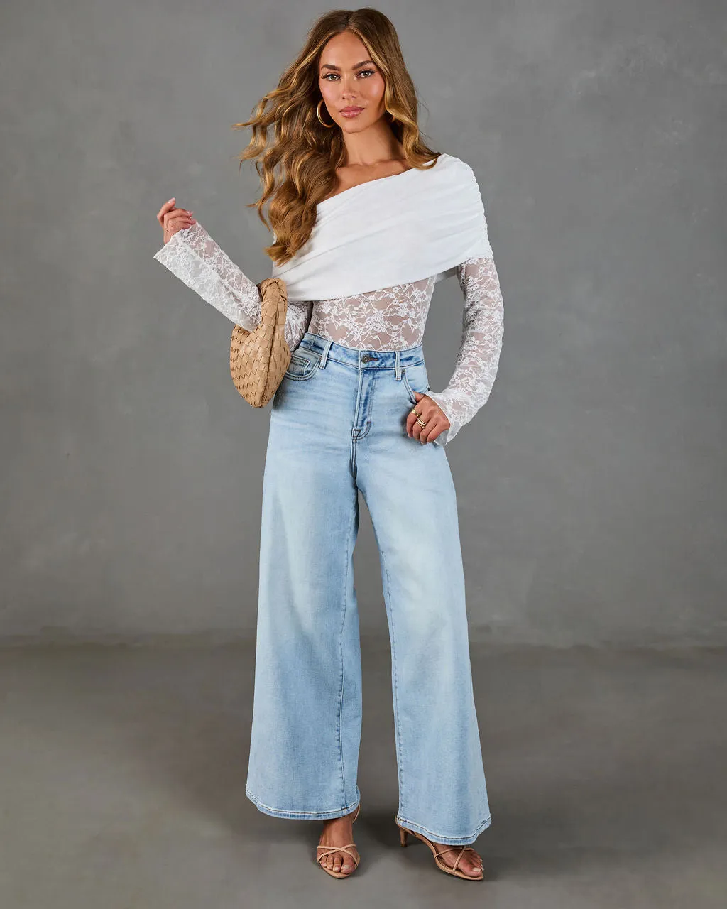 Nightfall Avenue Lace One Shoulder Bodysuit sold by Vici product image thumbnail 2