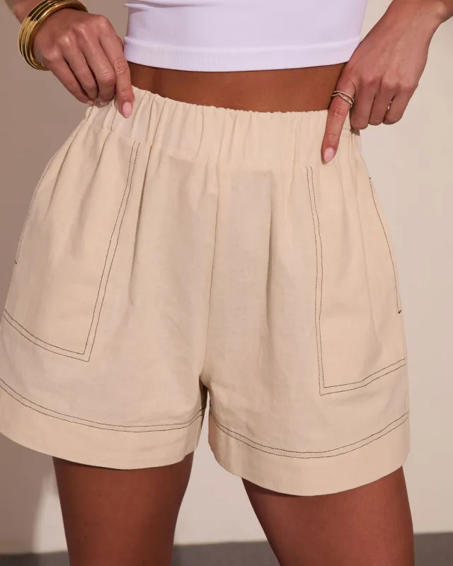 Chic Atelier Linen High Rise Shorts made by Vici