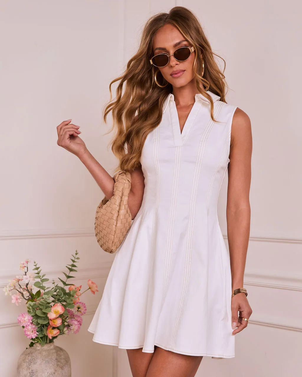 Garden Guest Fit and Flare Mini Dress sold by Vici product image thumbnail 5