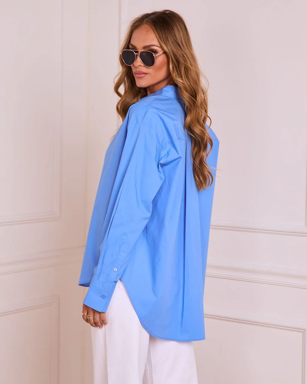 Polished Moment Cotton Button Down Top sold by Vici product image thumbnail 4