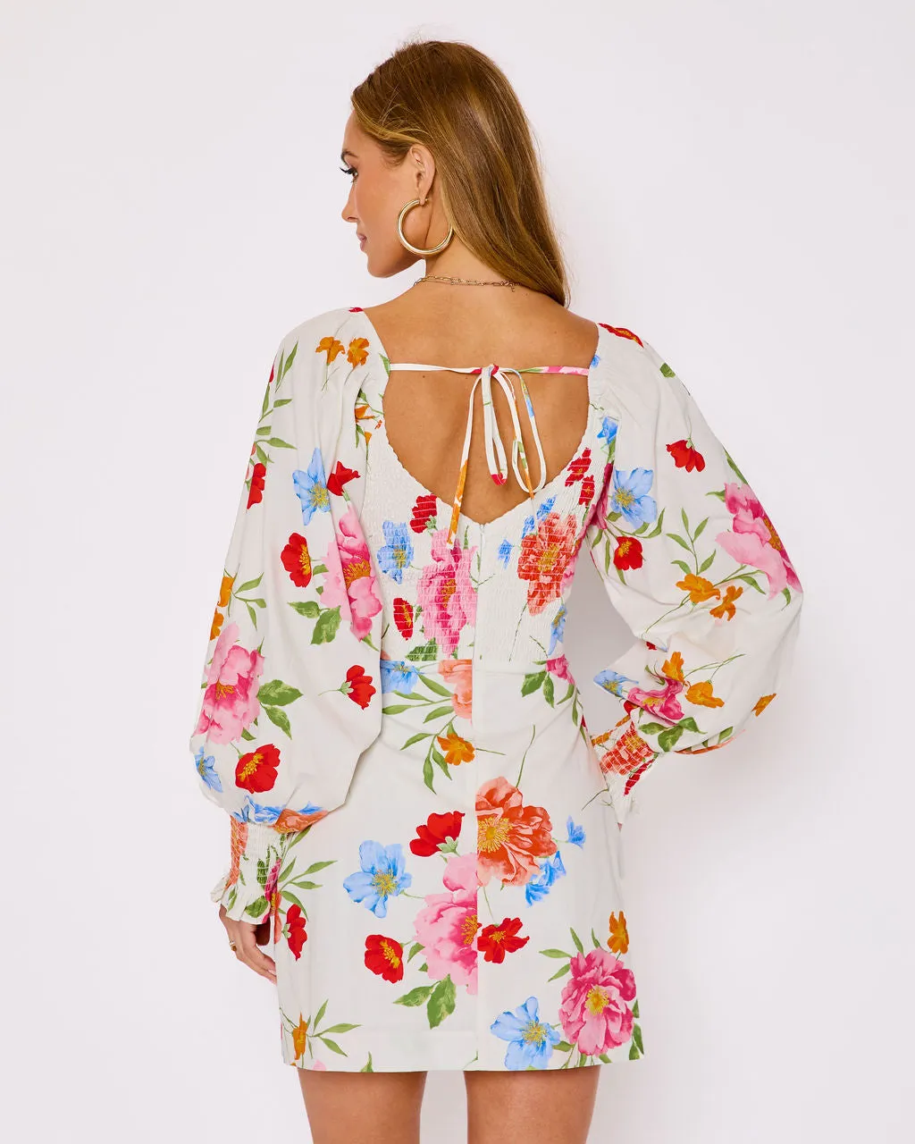 Meadow Sun Floral Print Mini Dress sold by Vici product image thumbnail 4