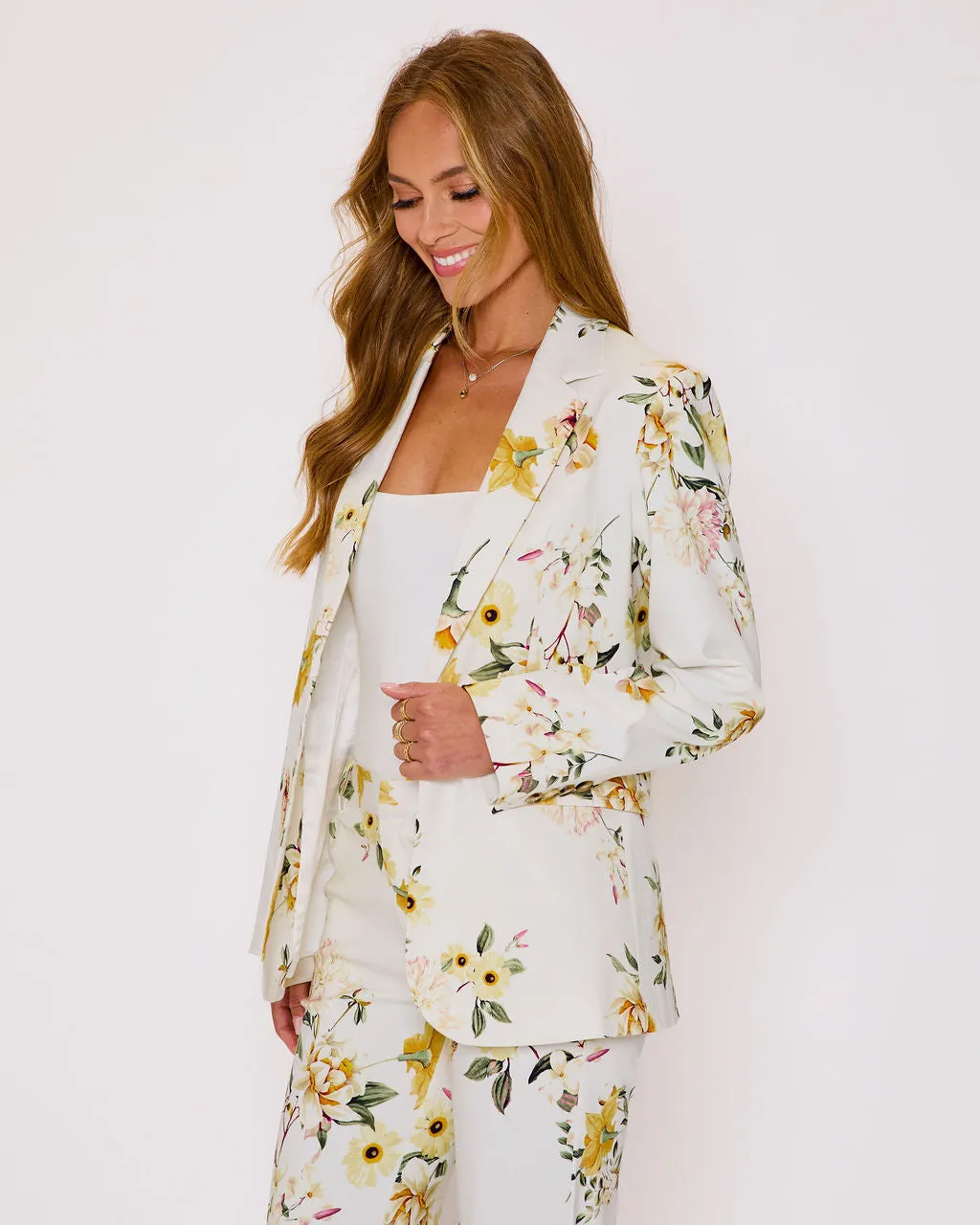 Honey Morning Floral Print Blazer sold by Vici product image thumbnail 3