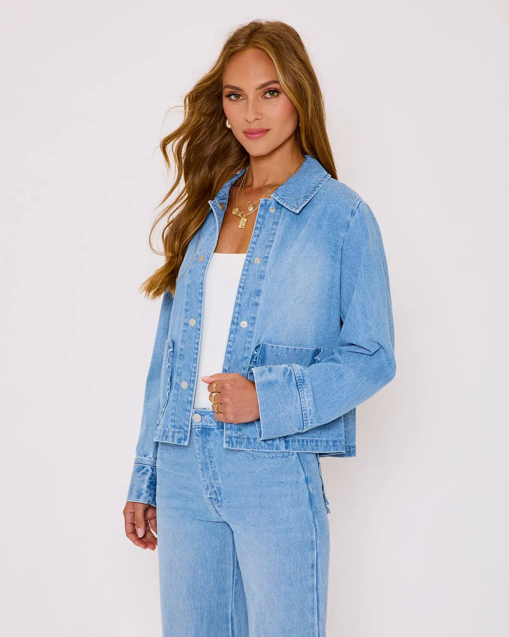 Sharleen Denim Button Down Top sold by Vici product image thumbnail 3