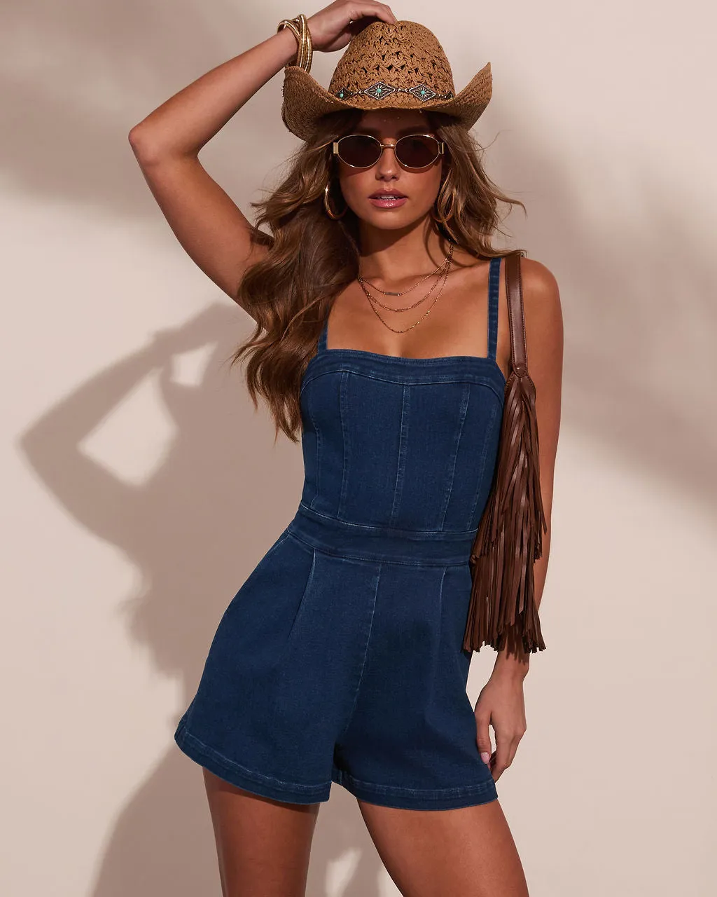 Trendsetter Denim Romper sold by Vici product image thumbnail 5