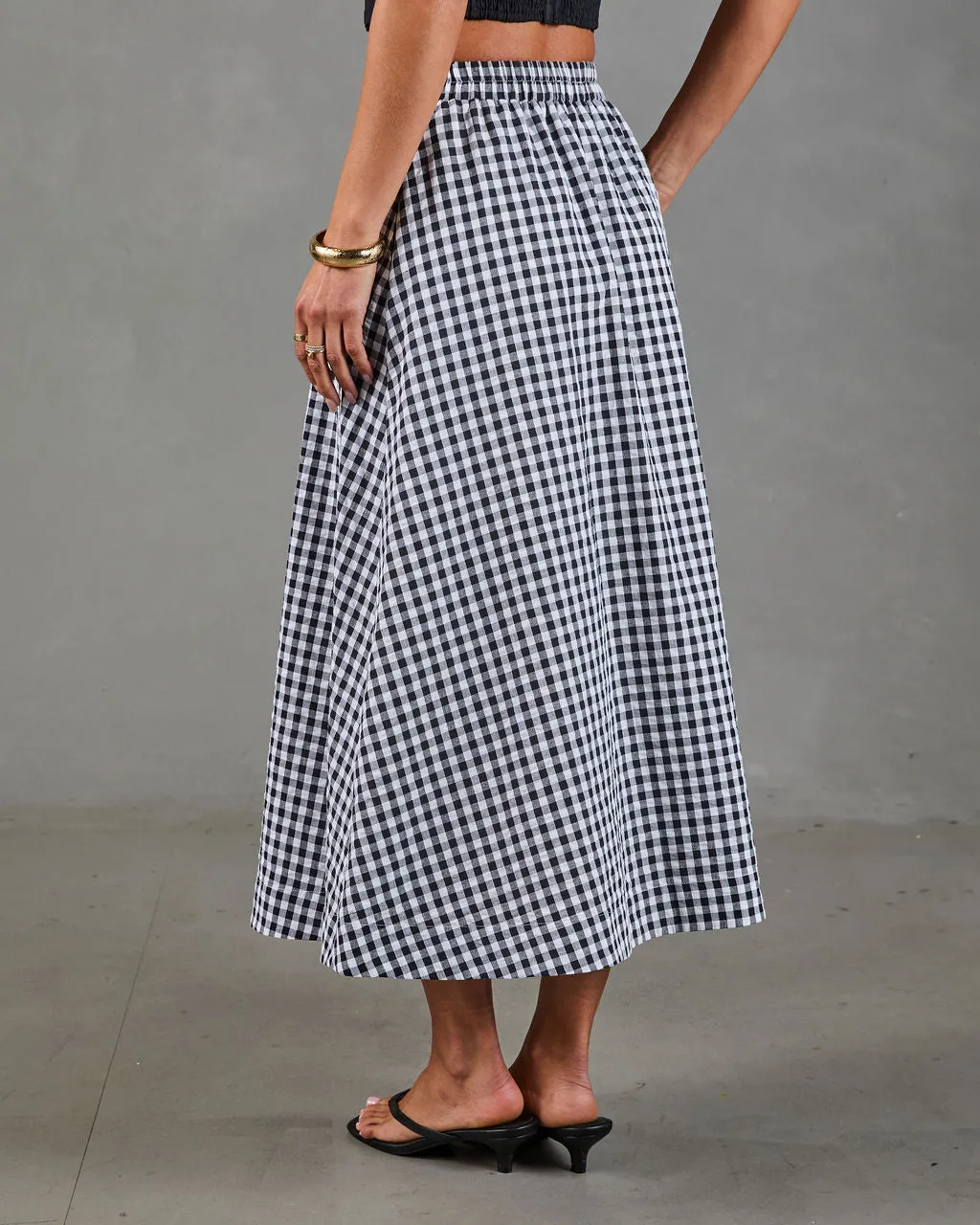 Heritage Club Gingham Print Midi Skirt sold by Vici product image thumbnail 4