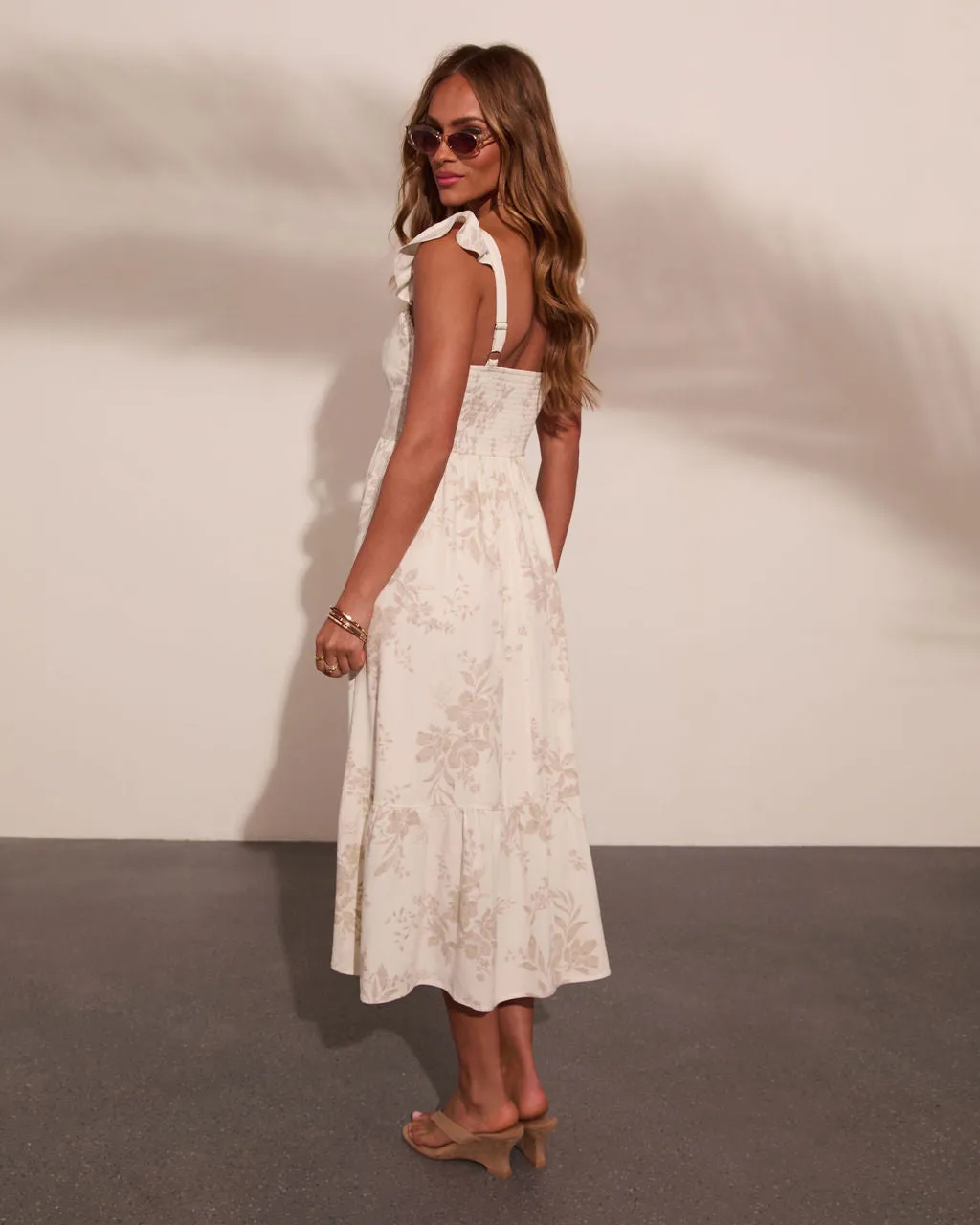 Refined Muse Floral Fit and Flare Midi Dress sold by Vici product image thumbnail 4