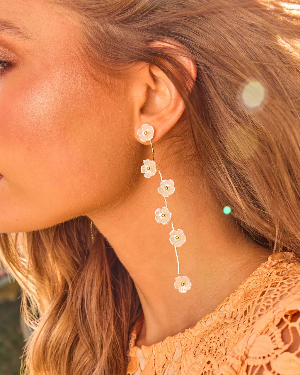 Poised Bloom Floral Drop Earrings sold by Vici product image thumbnail 4