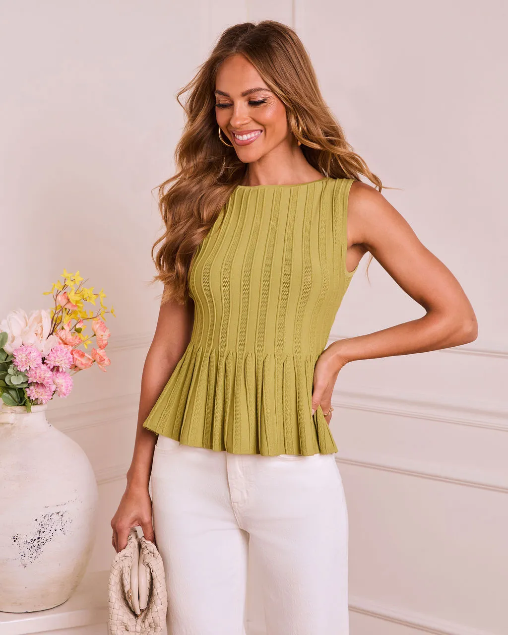 Refined Allure Pleated Peplum Top sold by Vici product image thumbnail 5