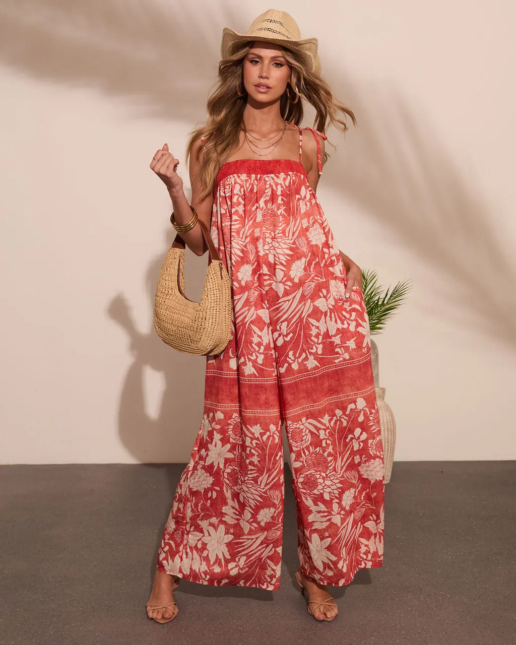 Island Frequency Floral Print Jumpsuit sold by Vici product image thumbnail 5