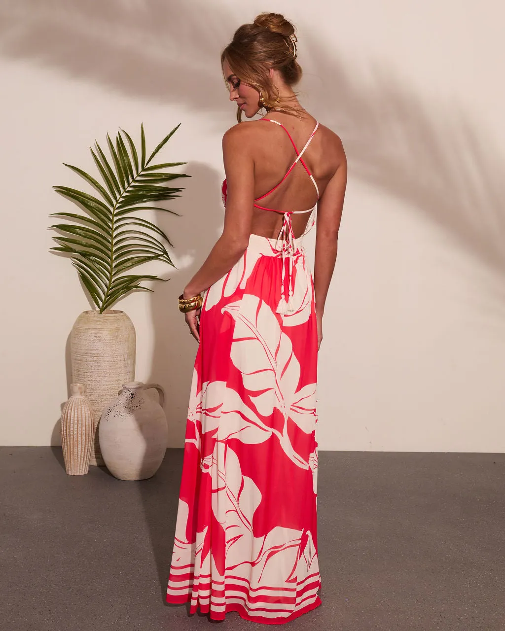Island Spritz Tropical Print Maxi Dress sold by Vici product image thumbnail 4