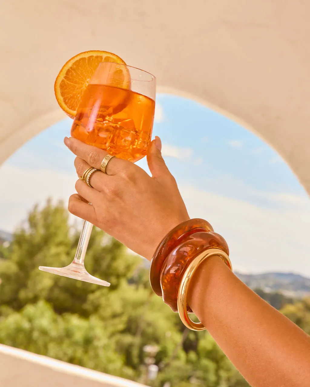 Glossed Horizon Chunky Bangle Set sold by Vici product image thumbnail 3