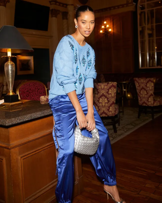 Satin Cargo Jogger sold by Vici