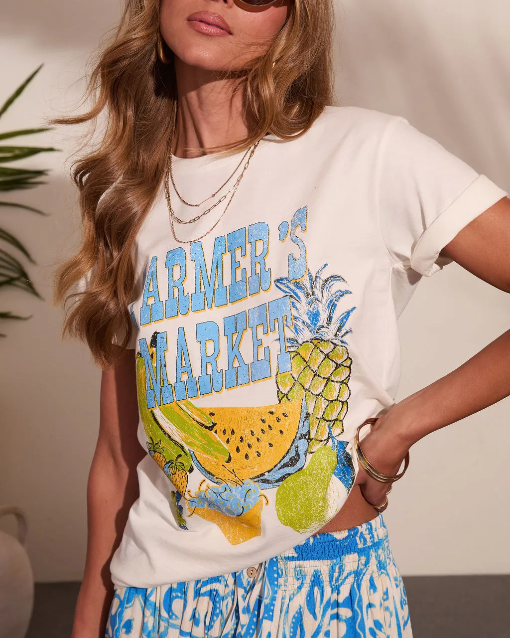 Farmers Market Fruit Graphic Short Sleeve Tee sold by Vici product image thumbnail 2