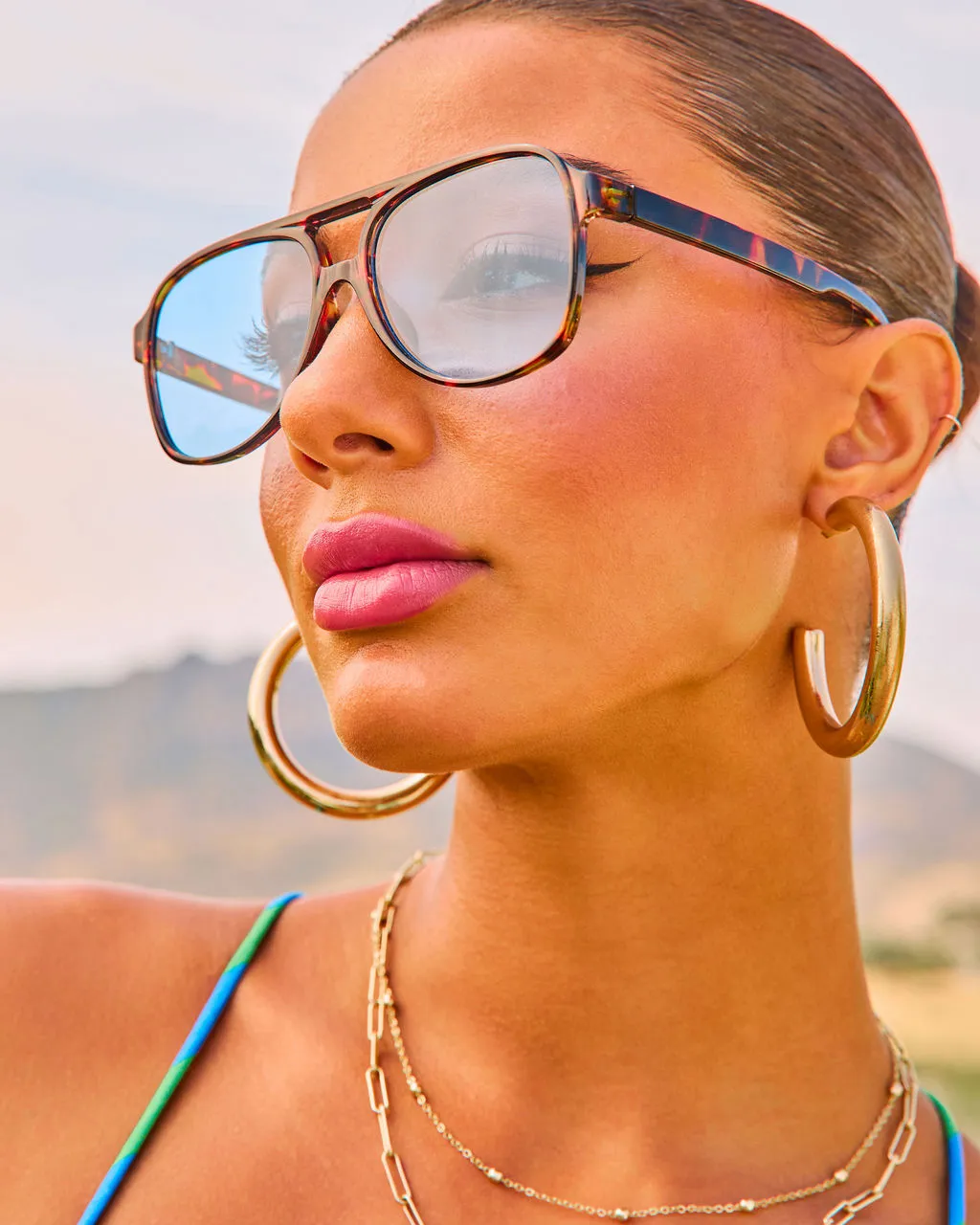 Sunny Glow Aviator Sunglasses sold by Vici product image thumbnail 5