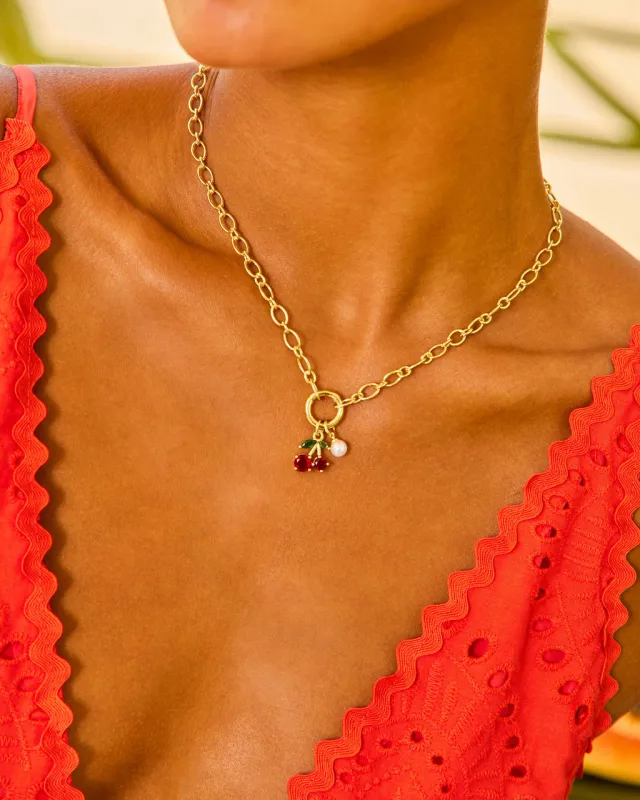 Sweet Glow Cherry Pendant Necklace made by Vici