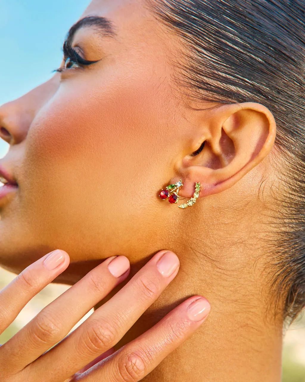 Citrus Glow Fruit Stud Earring Set sold by Vici product image thumbnail 2