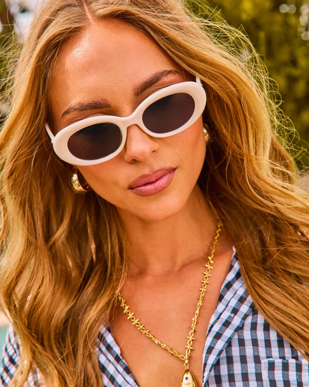 Sunny Glow Oval Cat Eye Sunglasses sold by Vici product image thumbnail 3