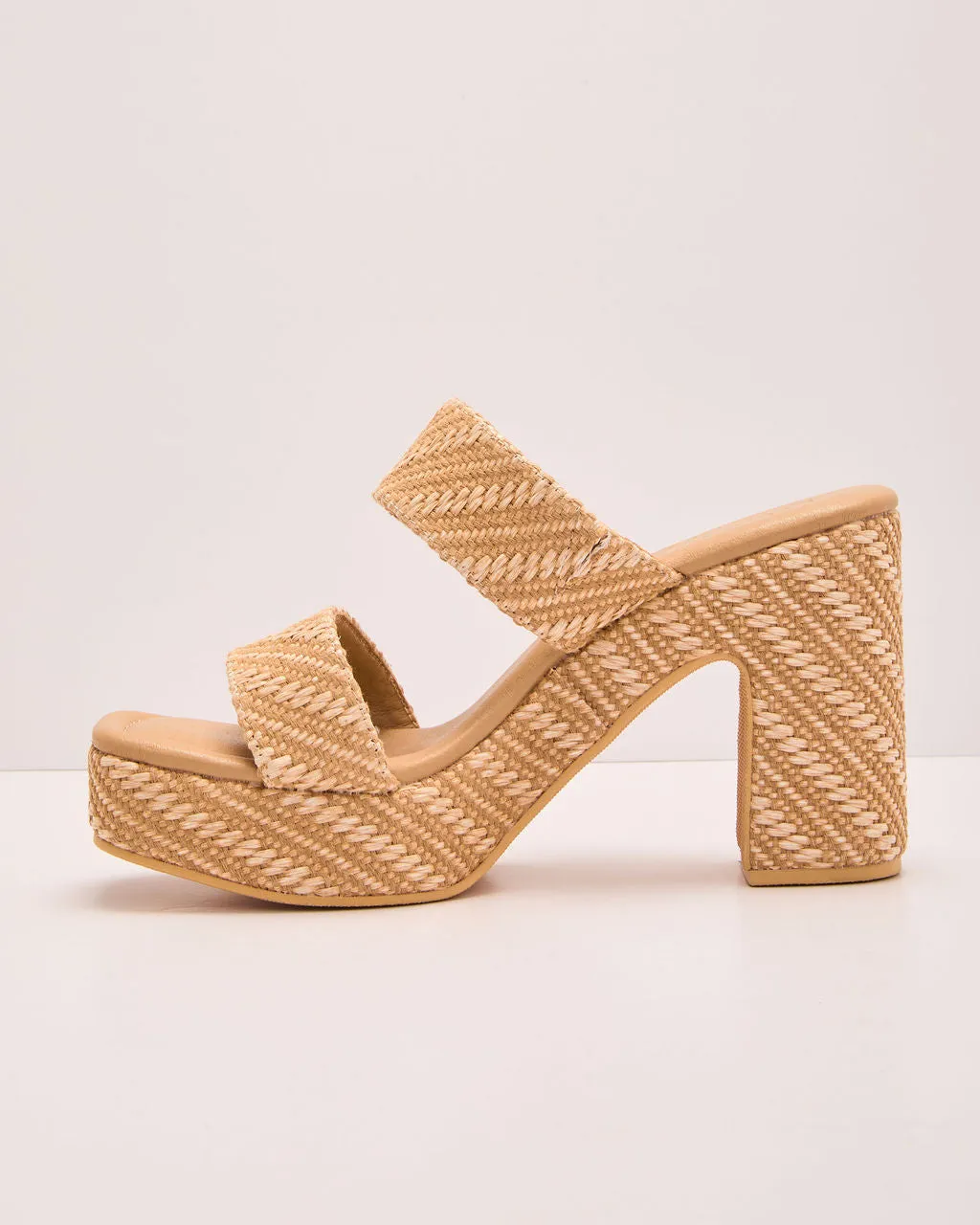 Kaima Raffia Platform Heeled Sandal sold by Vici product image thumbnail 3