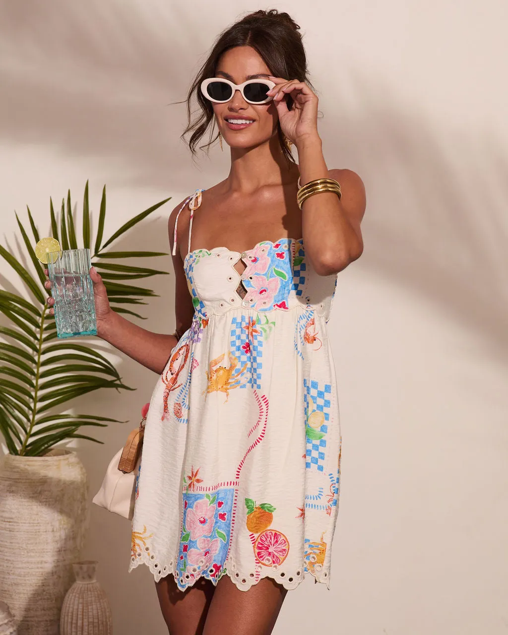 Summer Shore Novelty Print Mini Dress sold by Vici product image thumbnail 5