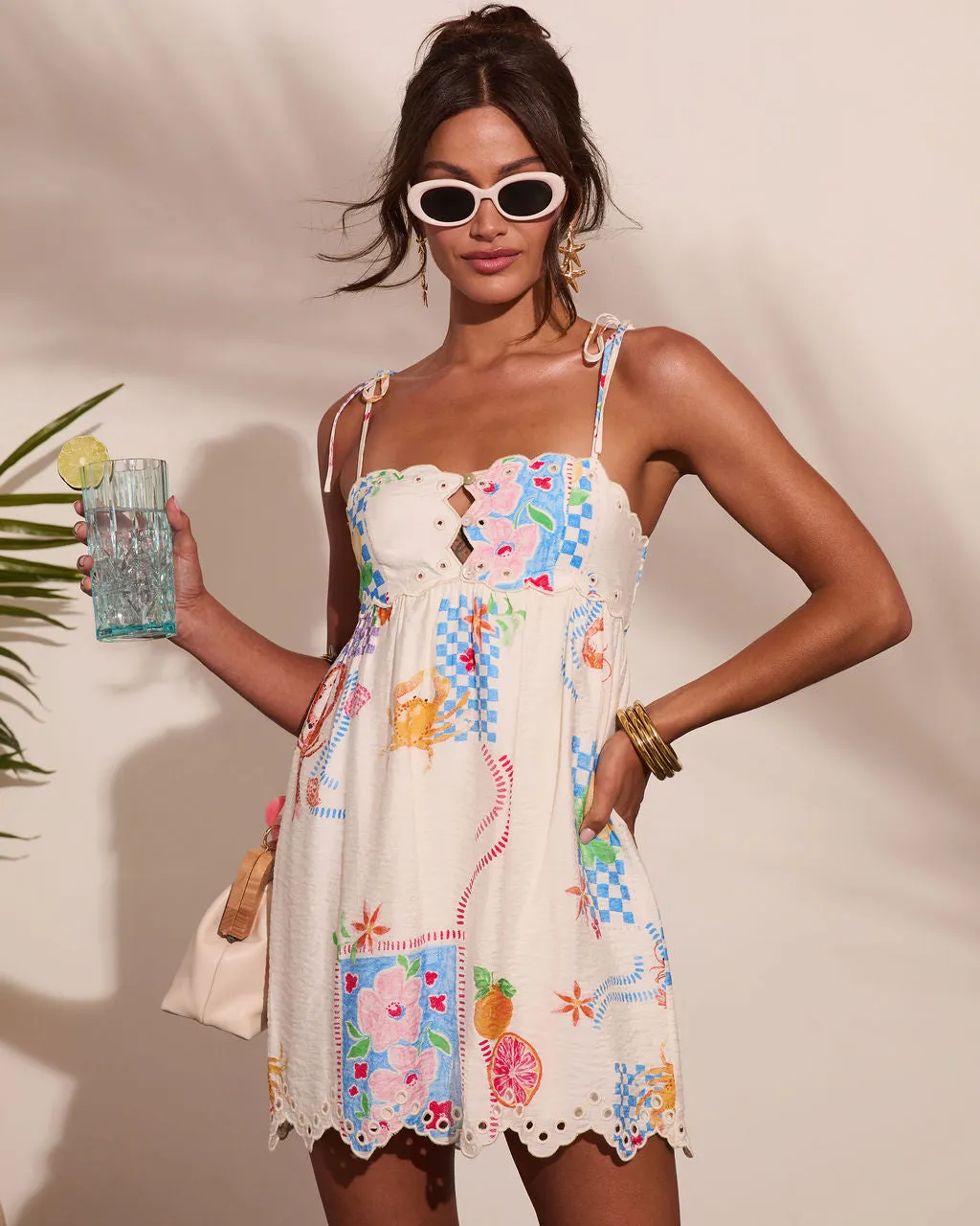 Summer Shore Novelty Print Mini Dress sold by Vici