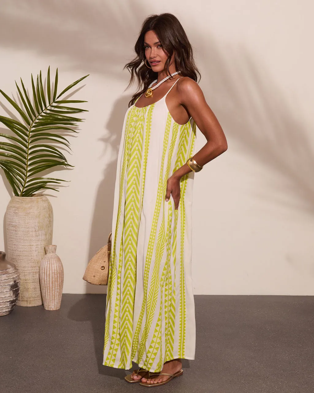 Summer Drift Abstract Striped Maxi Dress sold by Vici product image thumbnail 3