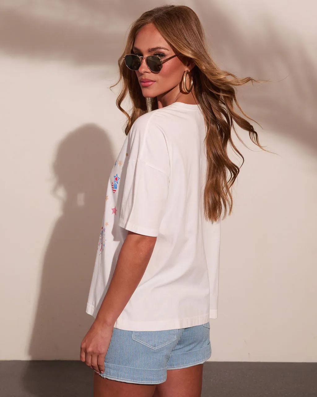 Miss Independence Graphic Cotton Short Sleeve Tee sold by Vici product image thumbnail 4