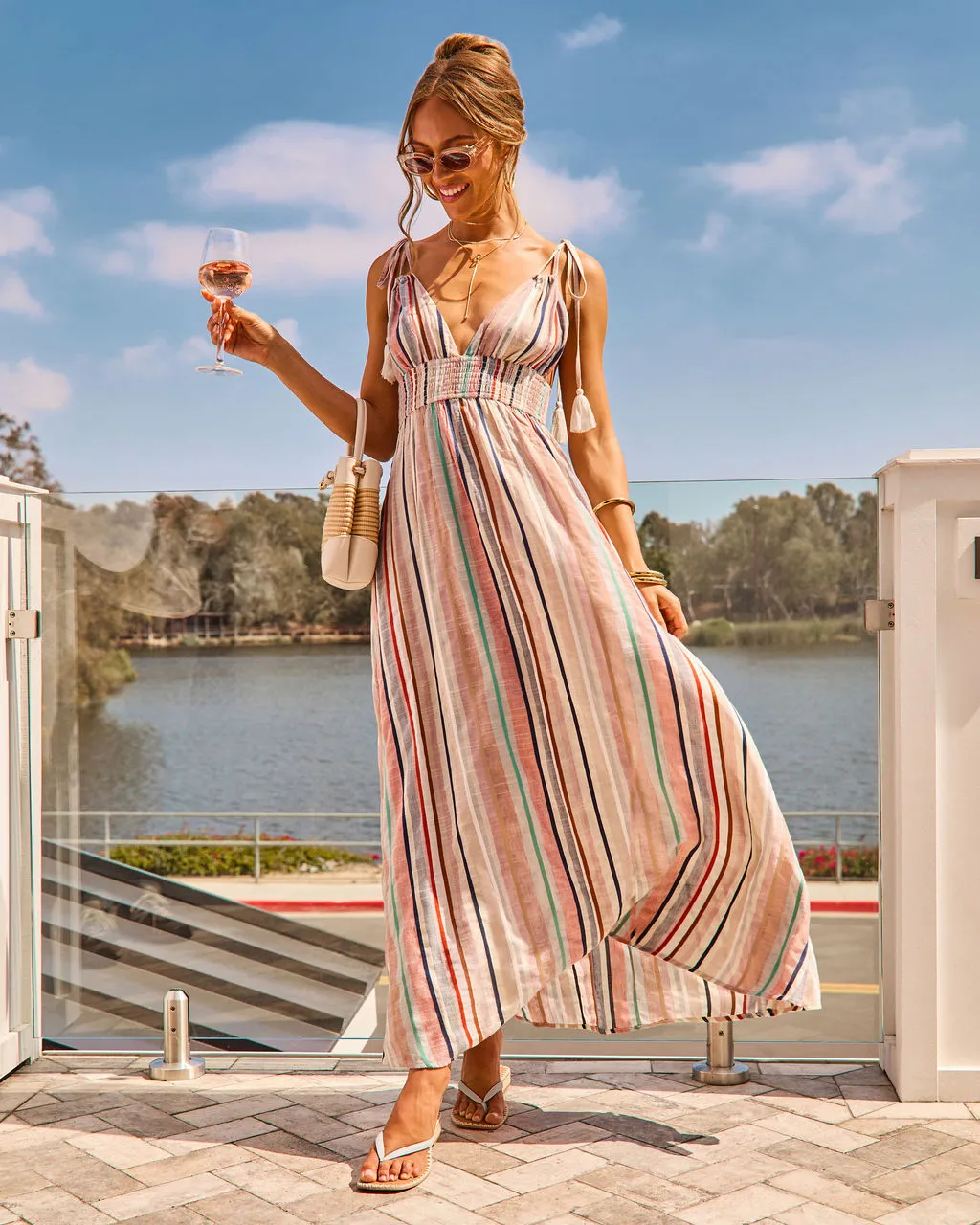 Harbor Keepsake Striped Maxi Dress sold by Vici product image thumbnail 5