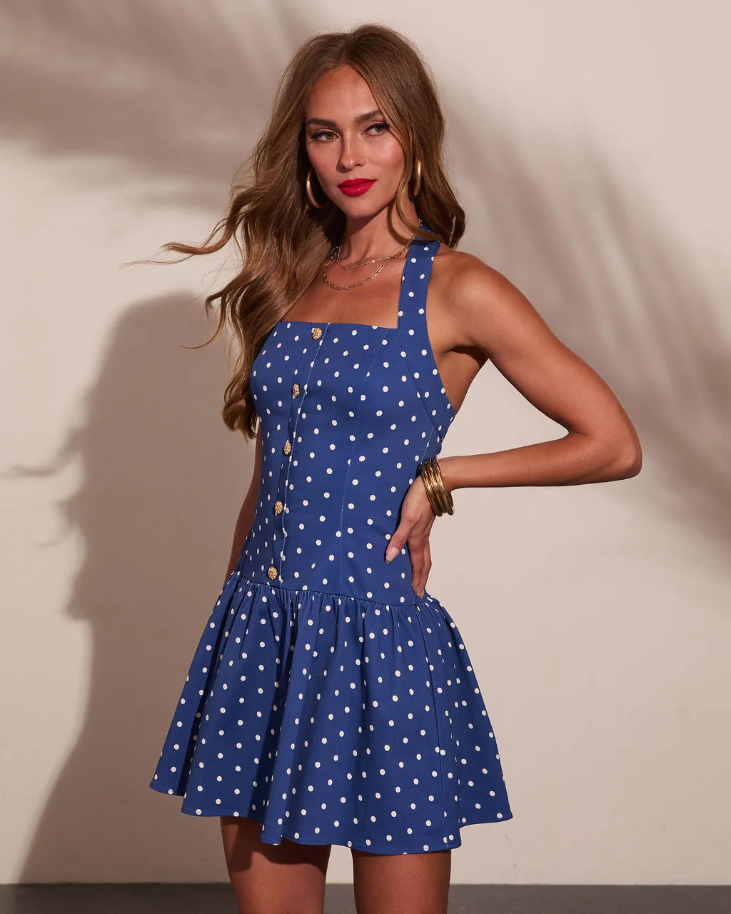 Sugar Coast Polka Dot Halter Neck Mini Dress sold by Vici product image thumbnail 3