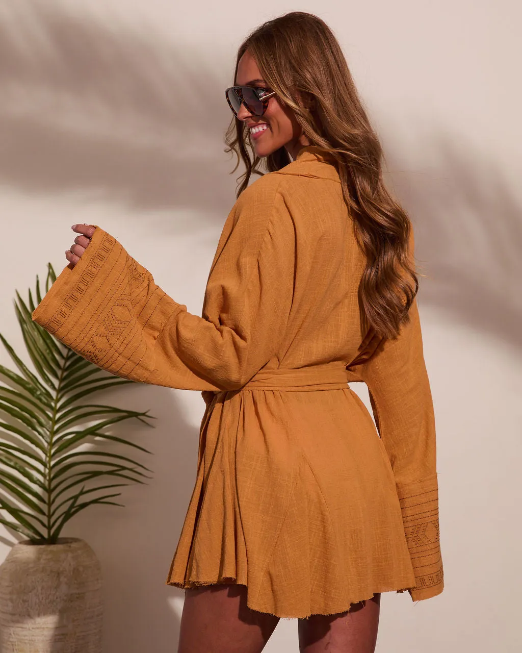 Monaco Mood Wrap Tie Cover Up Kimono sold by Vici product image thumbnail 4