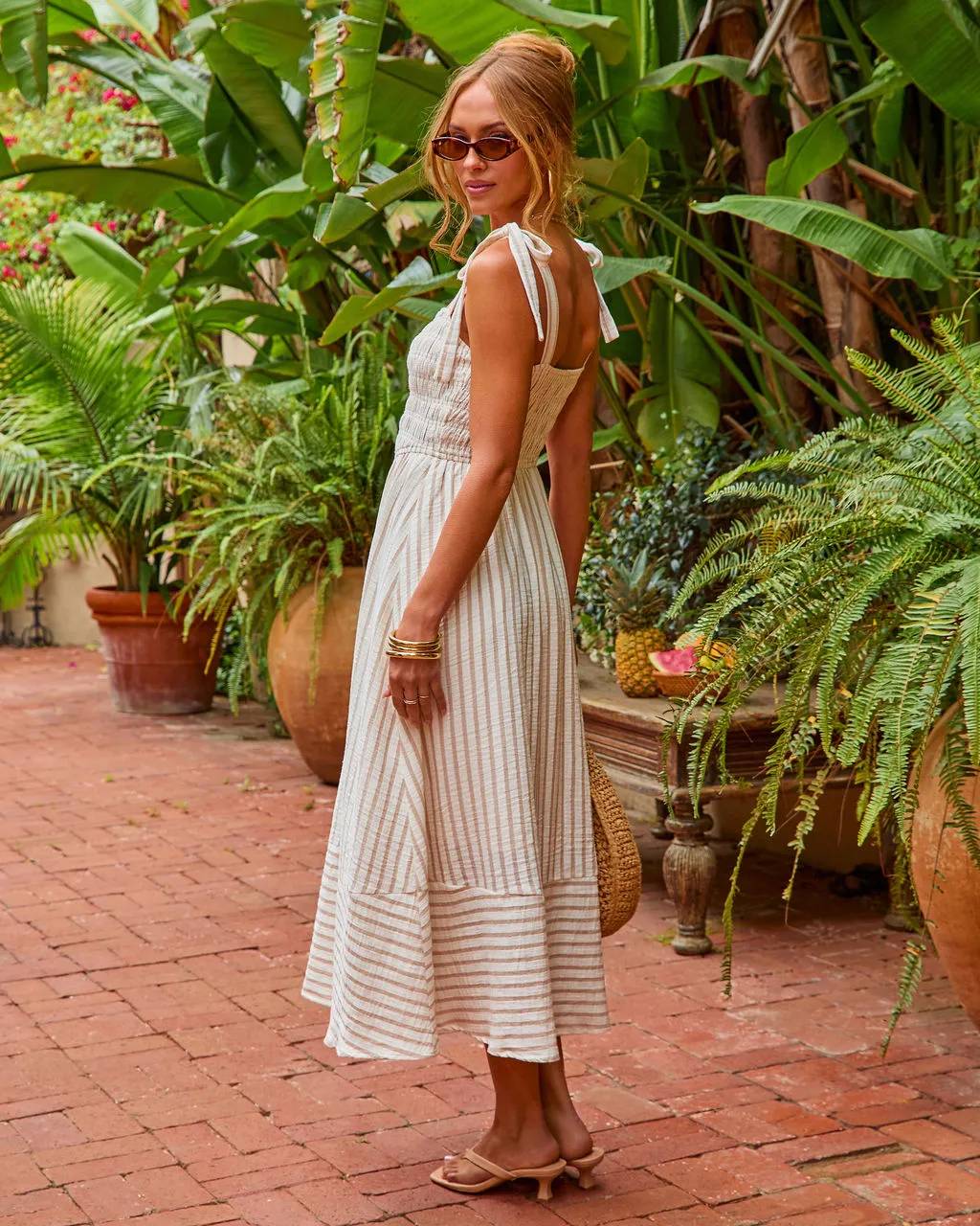 Weekend Muse Cotton Striped Maxi Dress sold by Vici product image thumbnail 3