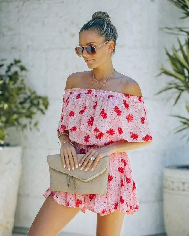 Swan Song Floral Off The Shoulder Romper - FINAL SALE sold by Vici