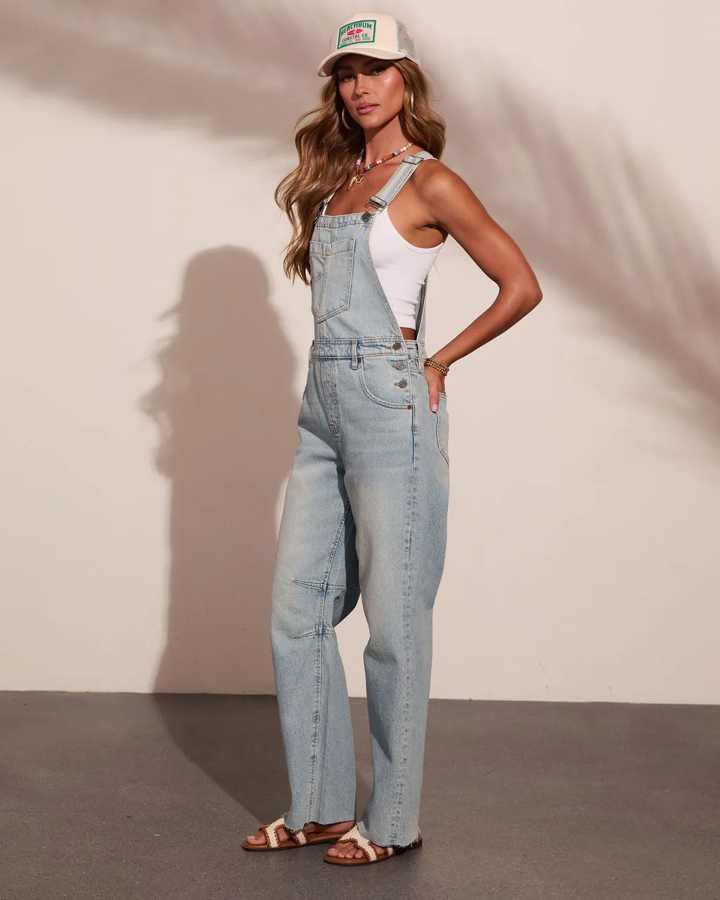Summer Tide Denim Barrel Overalls sold by Vici product image thumbnail 3