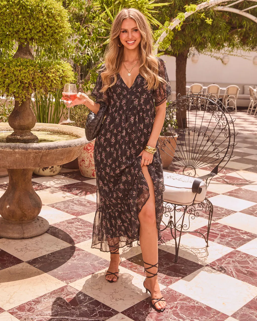 Secret Bloom Floral Maxi Dress sold by Vici product image thumbnail 5