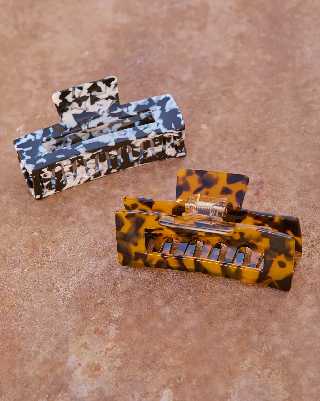 Coastal Socialite Marbled Hair Clip Set sold by Vici