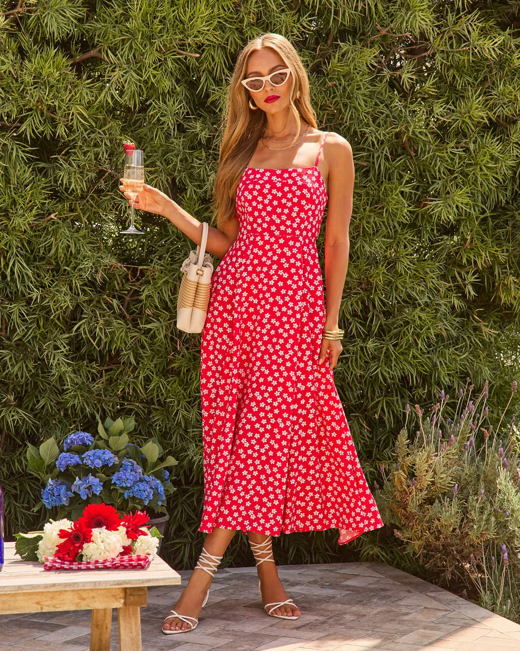 Petal Days Floral Midi Dress sold by Vici product image thumbnail 5