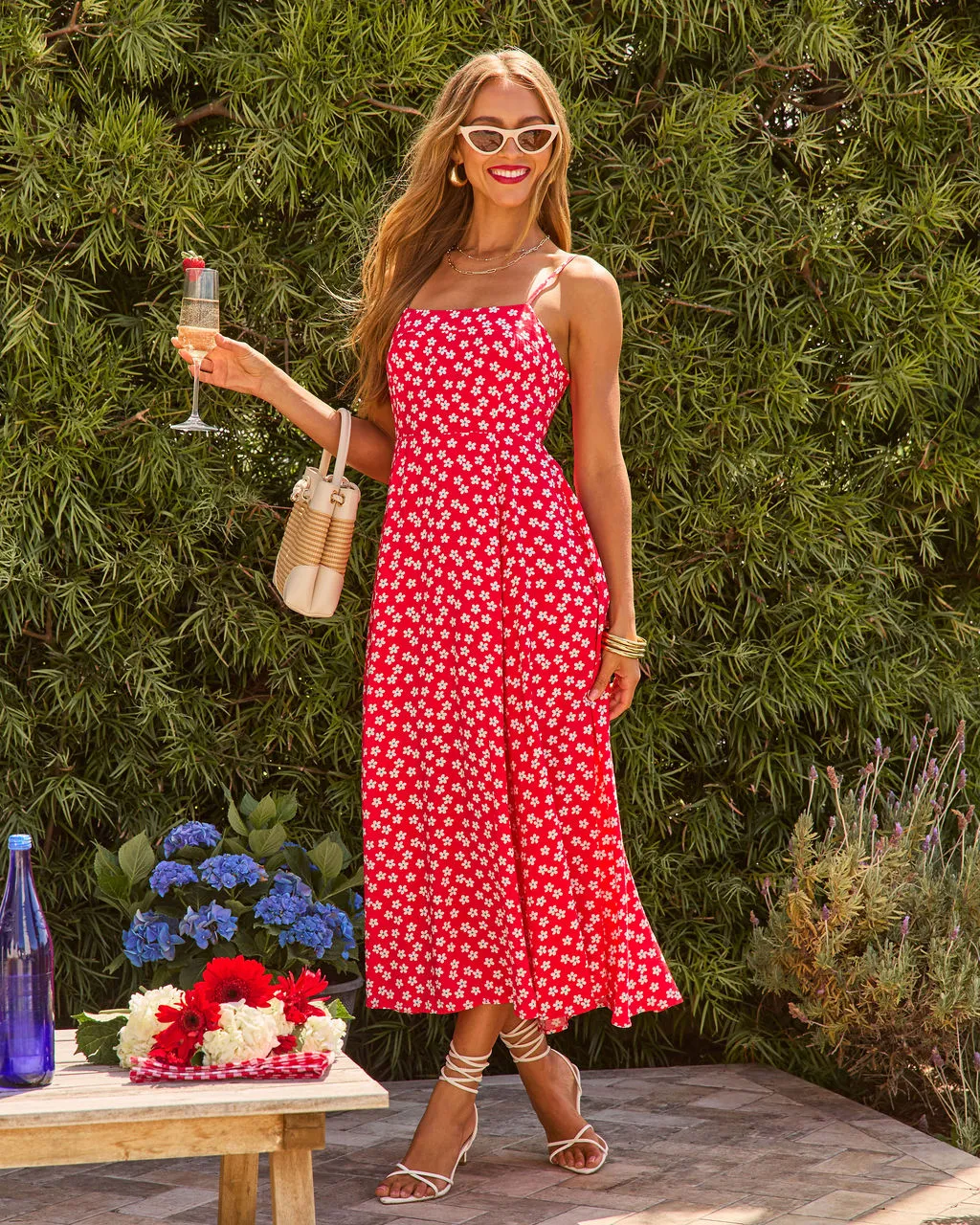 Petal Days Floral Midi Dress sold by Vici product image thumbnail 3