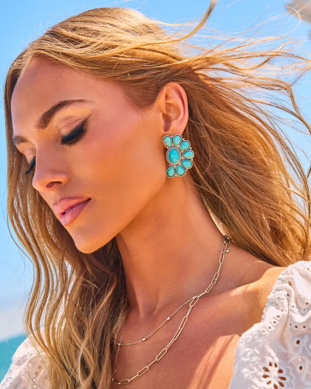 Gilded Coast Turquoise Earrings made by Vici