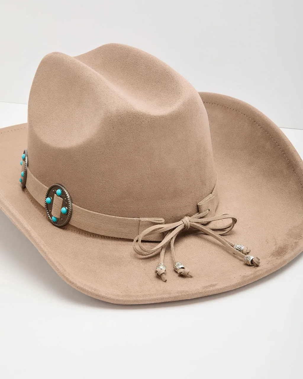 Salt Coast Faux Suede Turquoise Medallion Band Western Hat sold by Vici product image thumbnail 2