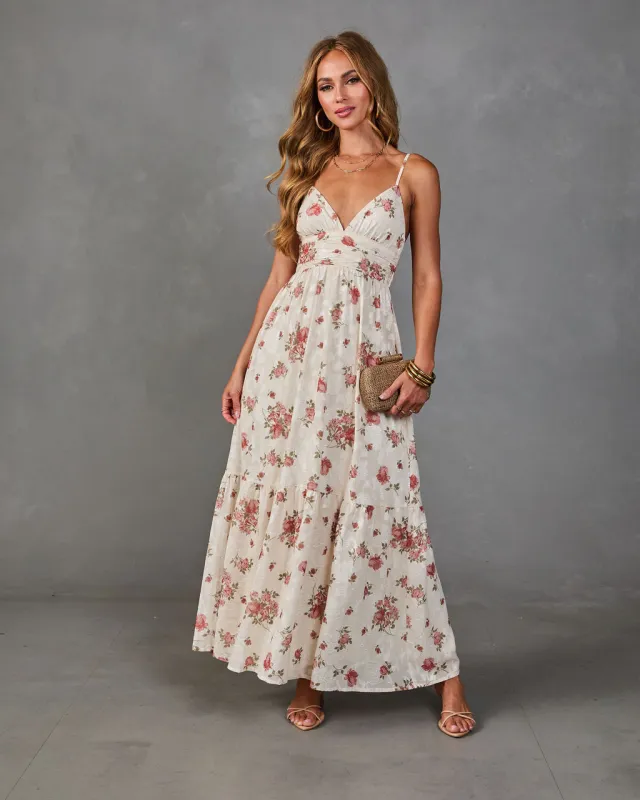 Rosy Cheers Floral Maxi Dress made by Vici