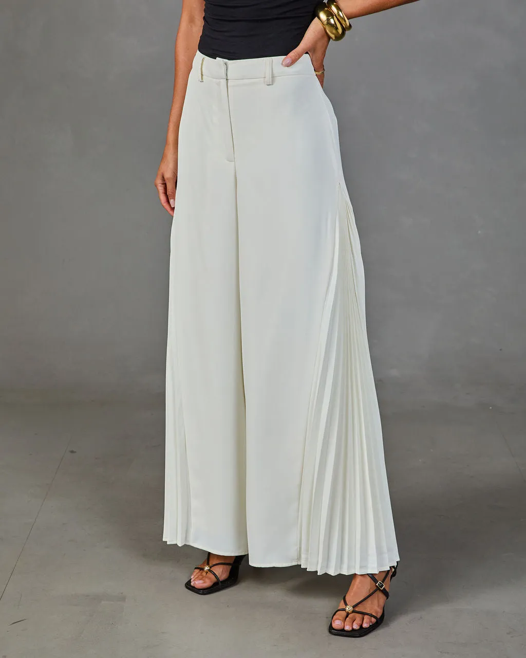 Everyday Elegance Pleated Hem Wide Leg Pants sold by Vici product image thumbnail 3