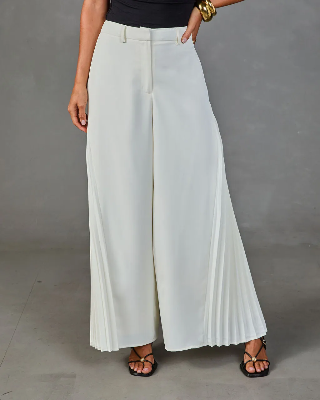 Everyday Elegance Pleated Hem Wide Leg Pants sold by Vici product image thumbnail 2