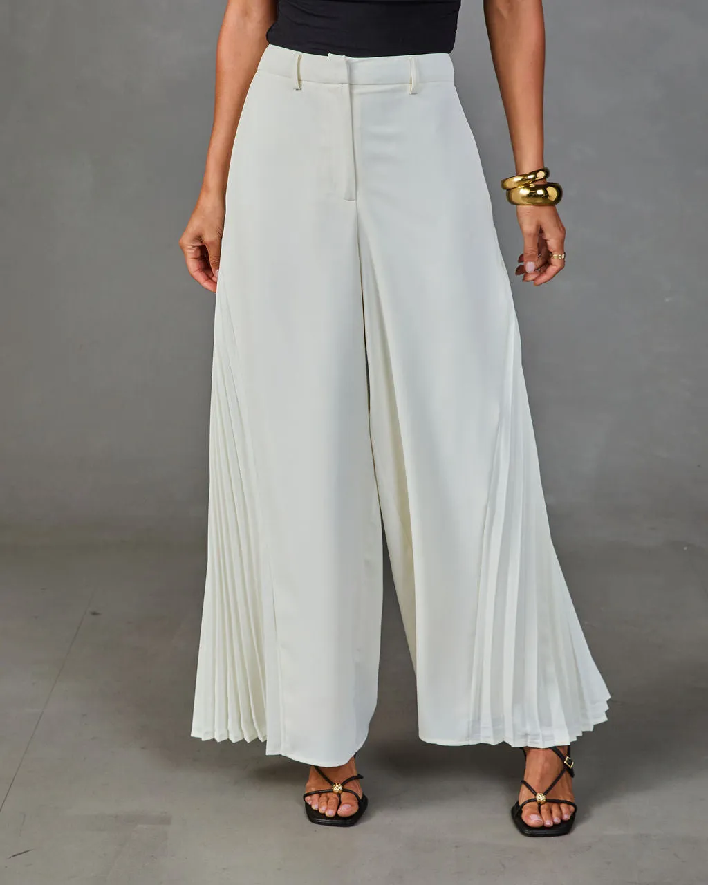 Everyday Elegance Pleated Hem Wide Leg Pants sold by Vici product image thumbnail 5