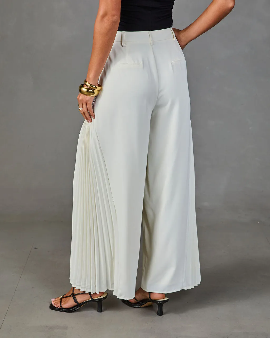 Everyday Elegance Pleated Hem Wide Leg Pants sold by Vici product image thumbnail 4
