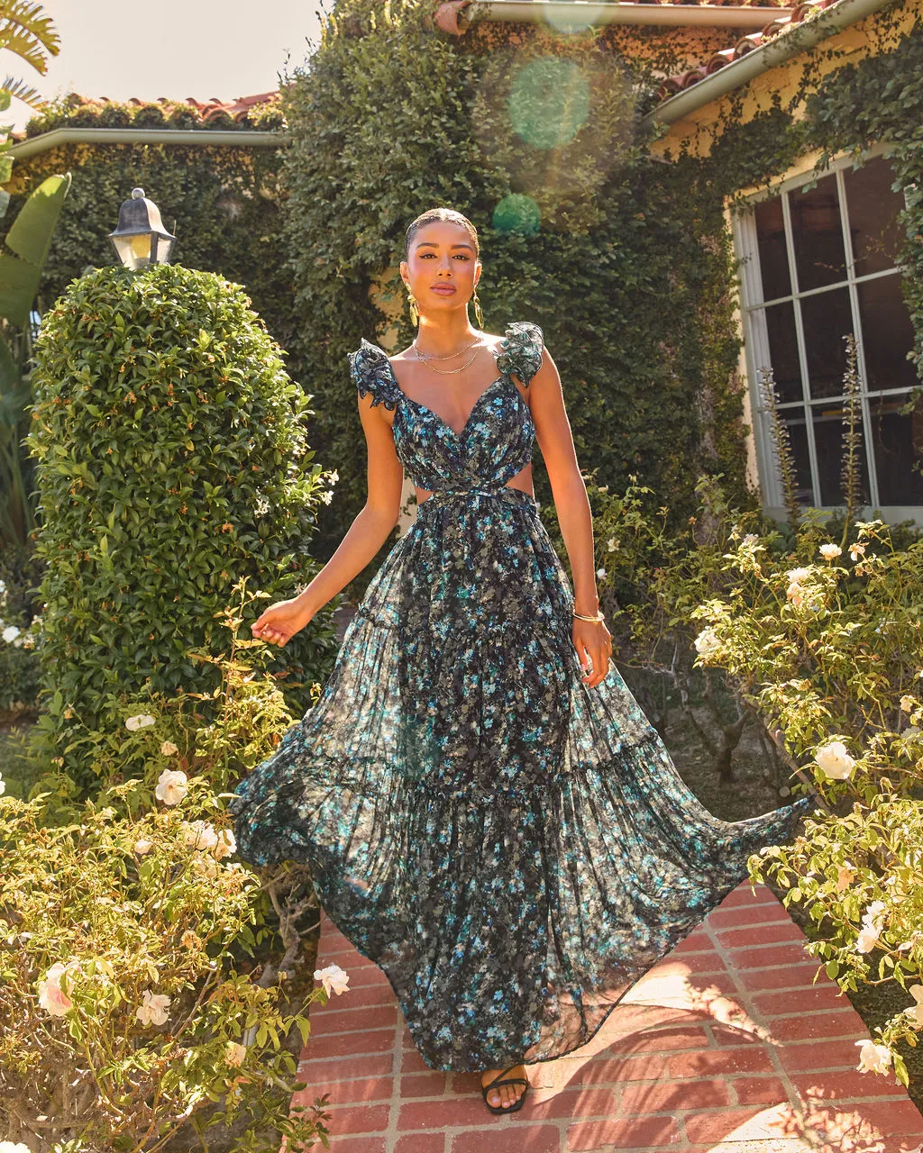Meadow Ritual Floral Cut Out Maxi Dress sold by Vici product image thumbnail 5