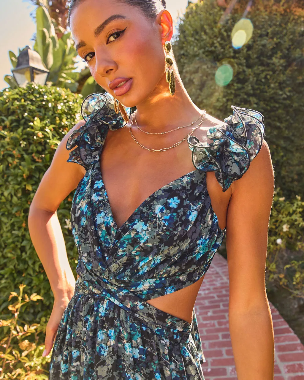 Meadow Ritual Floral Cut Out Maxi Dress sold by Vici product image thumbnail 2