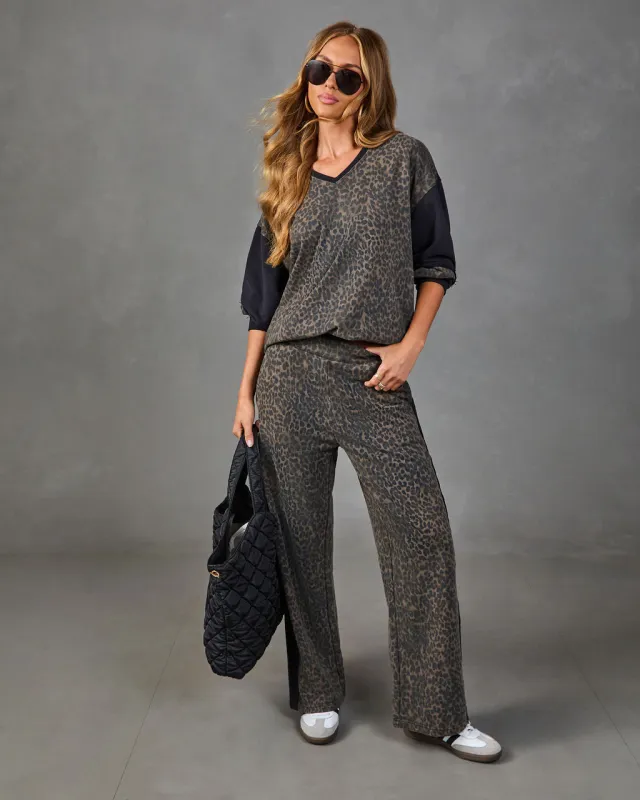 Modern Instinct Leopard Print Color Block Top made by Vici