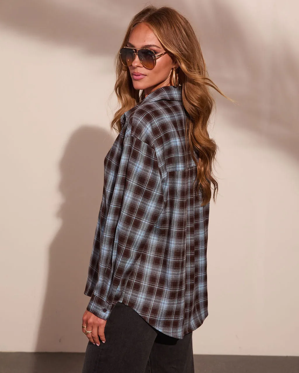 Katarina Plaid Button Down Top sold by Vici product image thumbnail 4